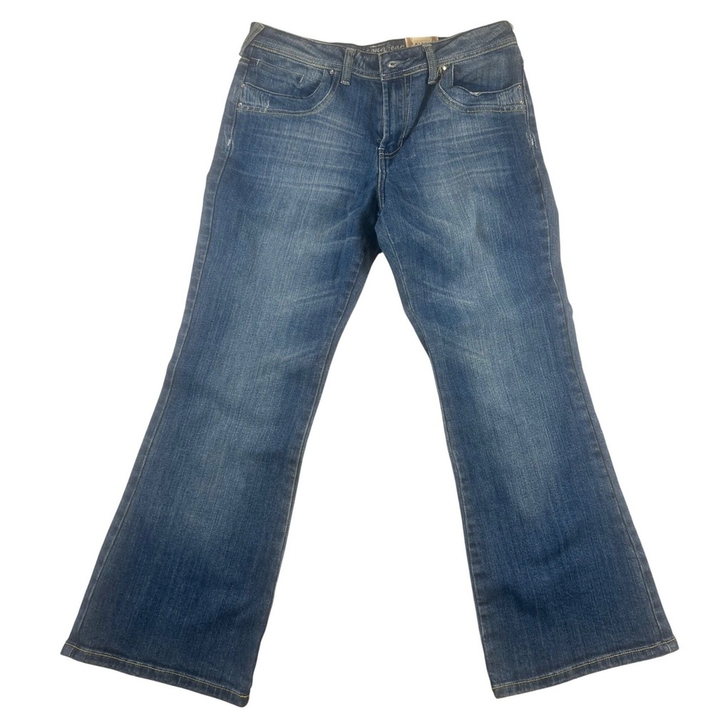 Arizona Jean Company‎ Girls Plus Size 12.5 Bootcut Jeans Medium Wash Embroidered